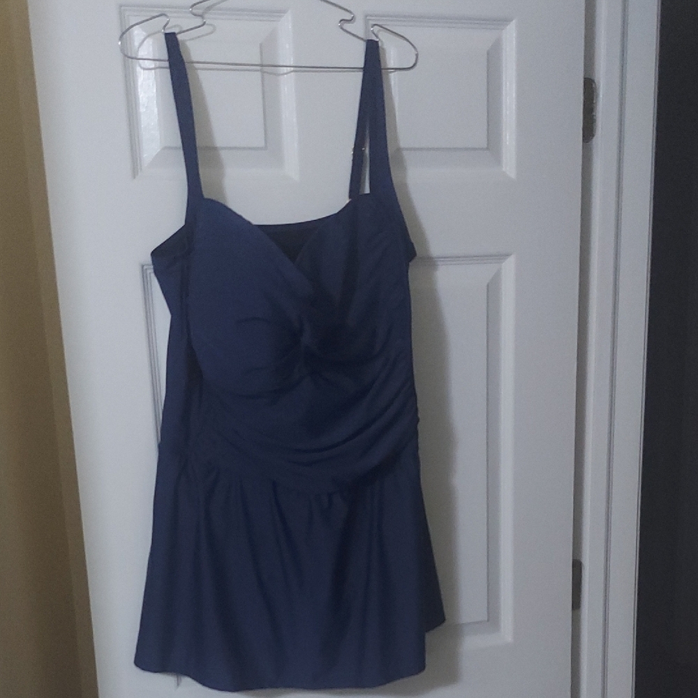 Elegant navy blue Bathing Suit Plus Size